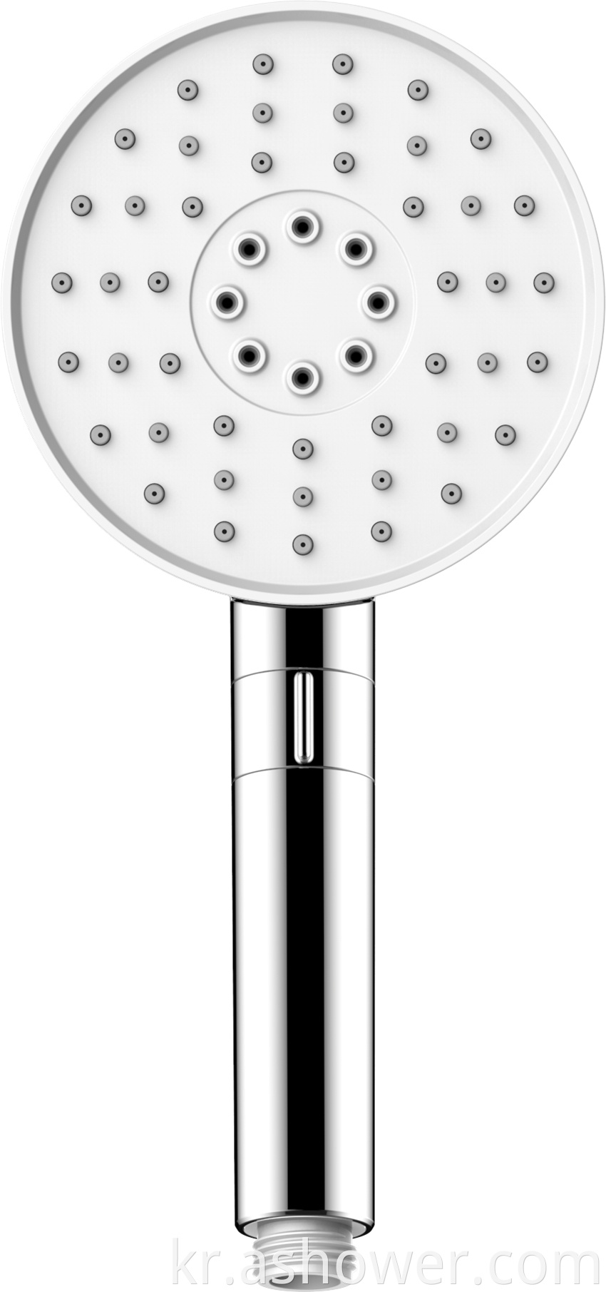 120mm Triple Function Round Push Dial Hand Shower